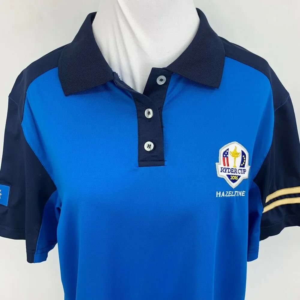 Hazeltine 2016 Golf Tournament Polo Shirt Womens M Medium Short Sleeve Stretch